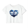 Dance On, Live On, Israeli Flag Heart Womans Crop Top