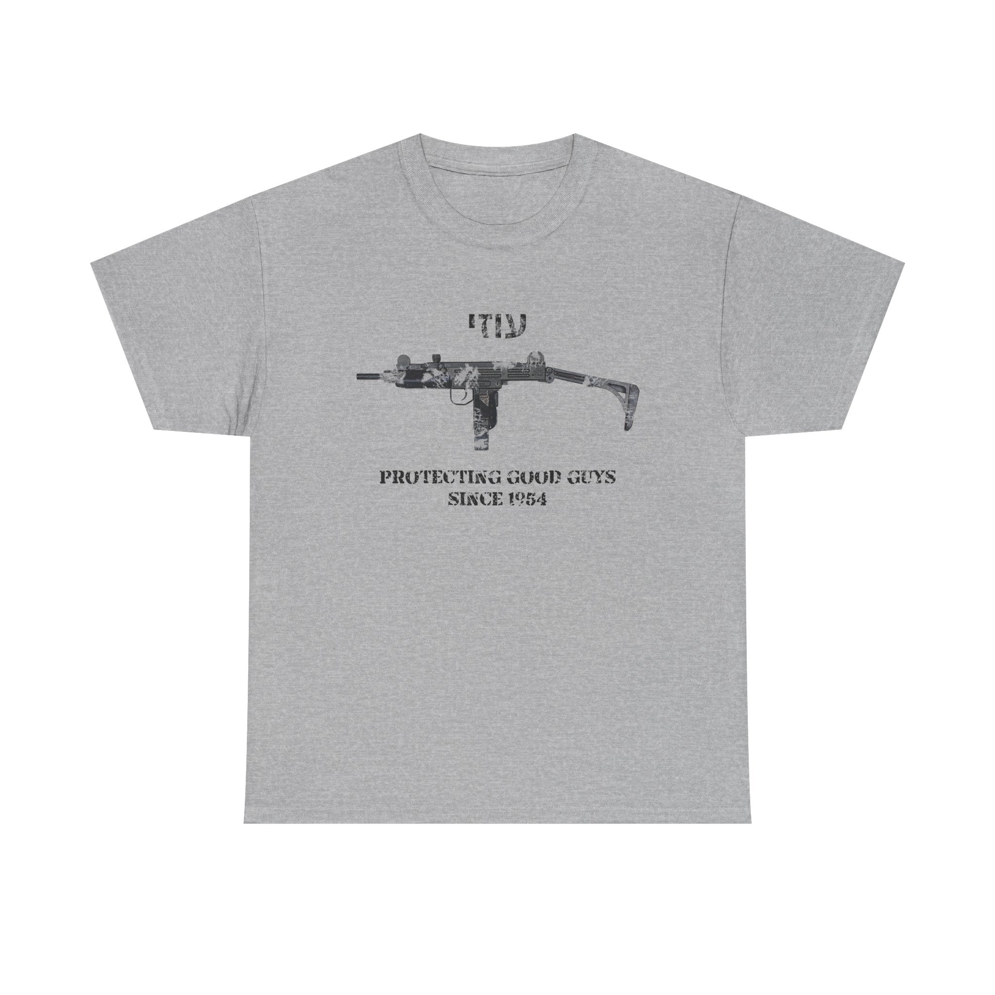 Uzi protecting good guys Unisex Cotton Tee