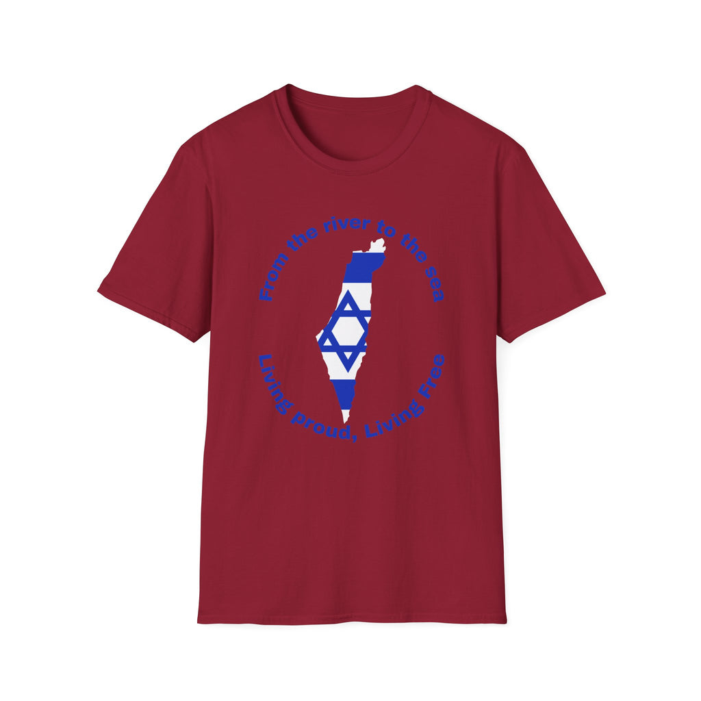 Living proud, living free - Israel unisex T-Shirt