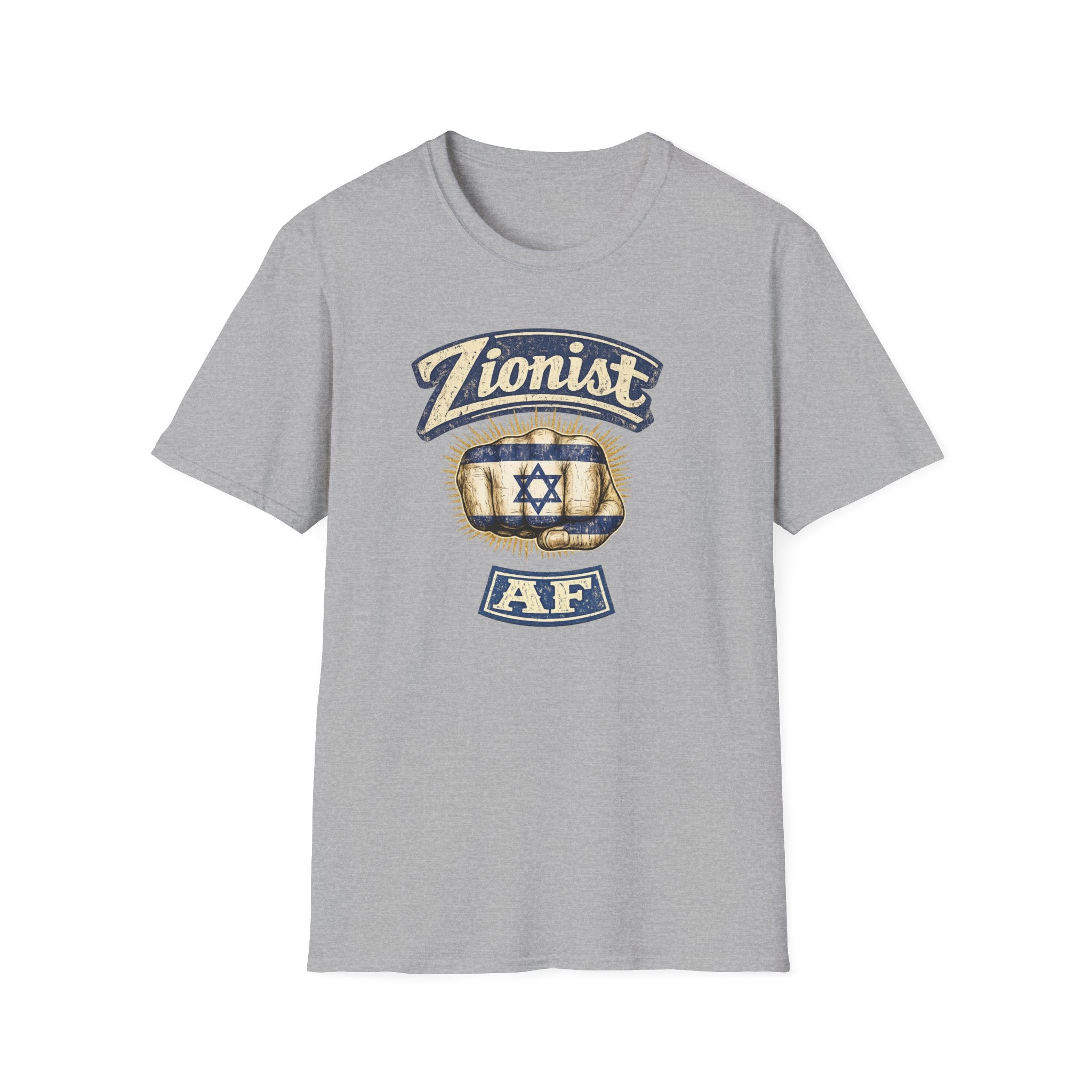 Zionist AF T-Shirt | Israeli Flag Ring Graphic Tee