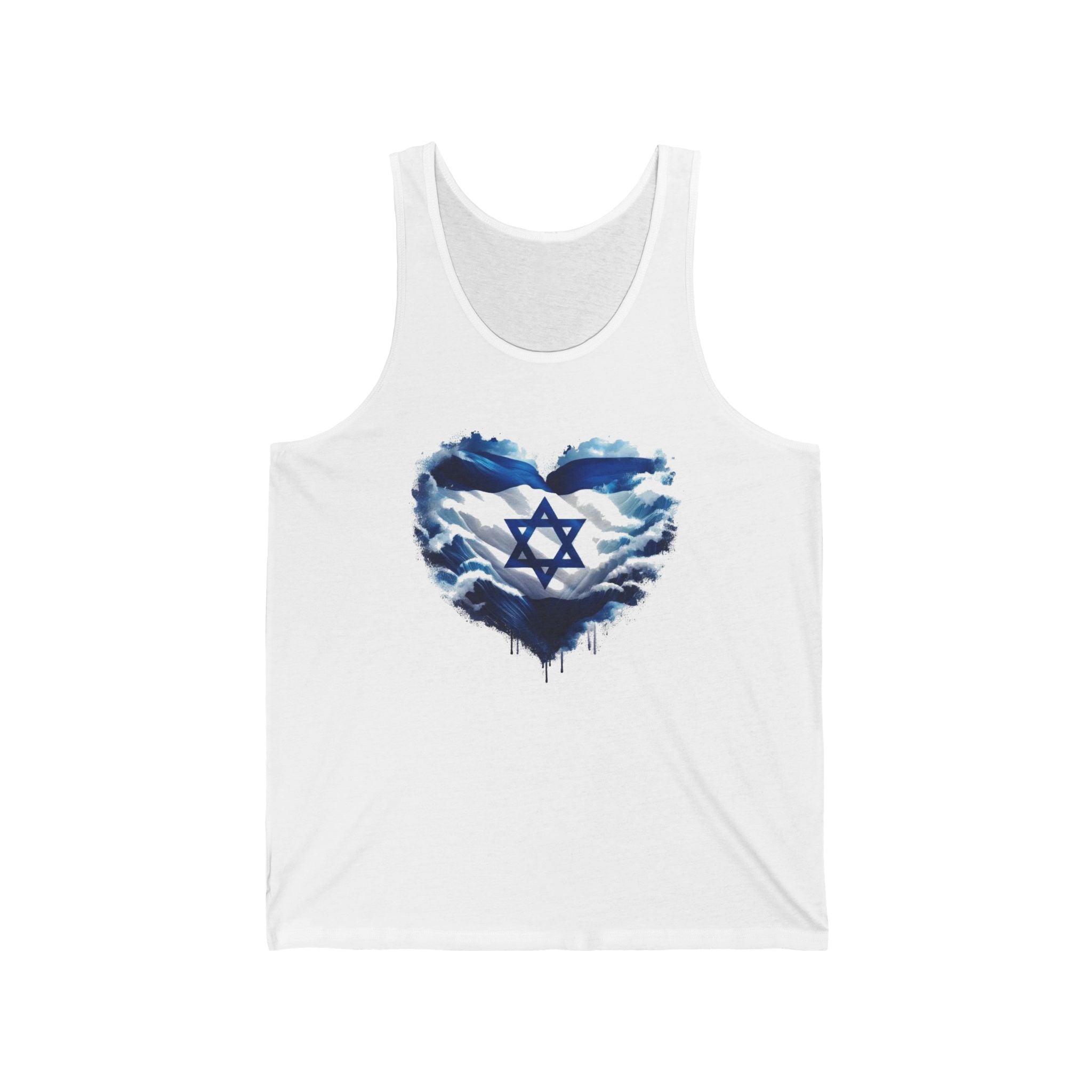 Dance On, Live On Israeli Flag Heart Tank Top unisex