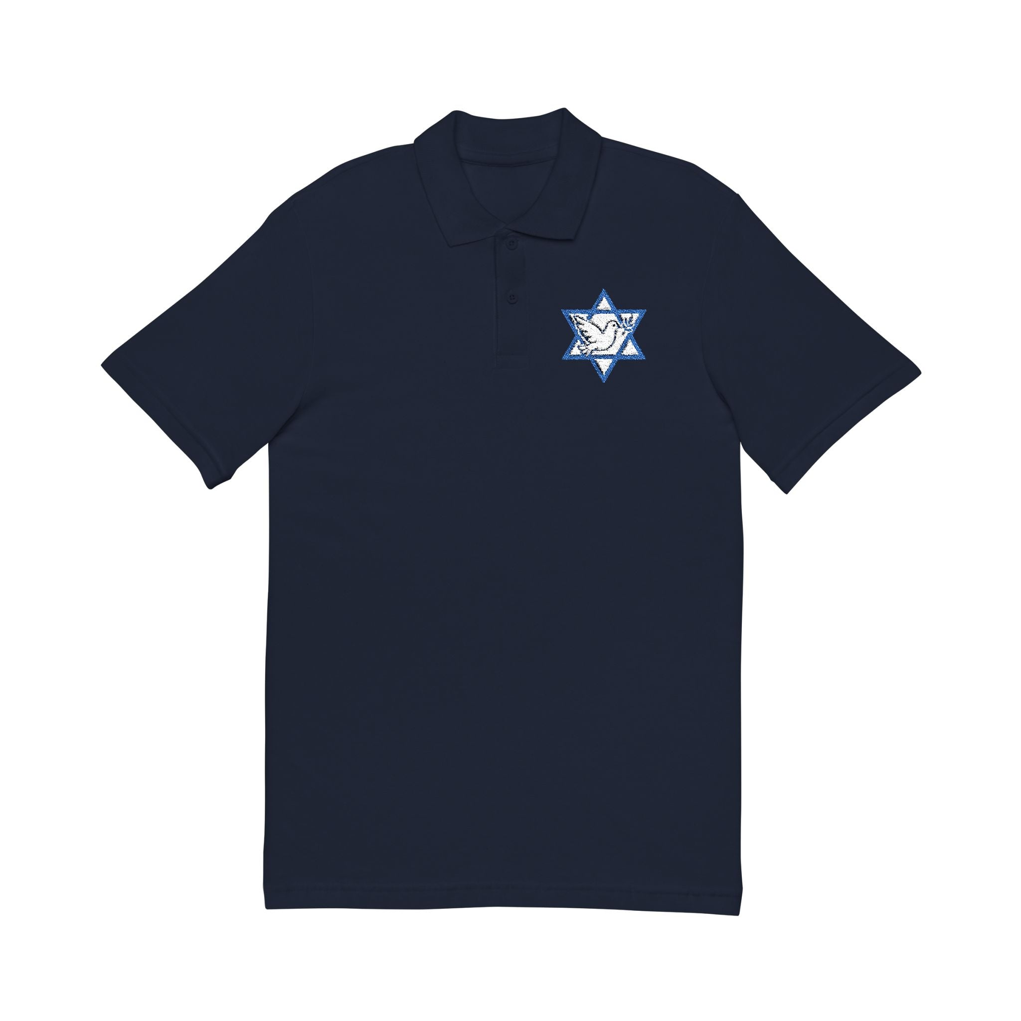 Israel Peace Embroided Unisex Polo Shirt