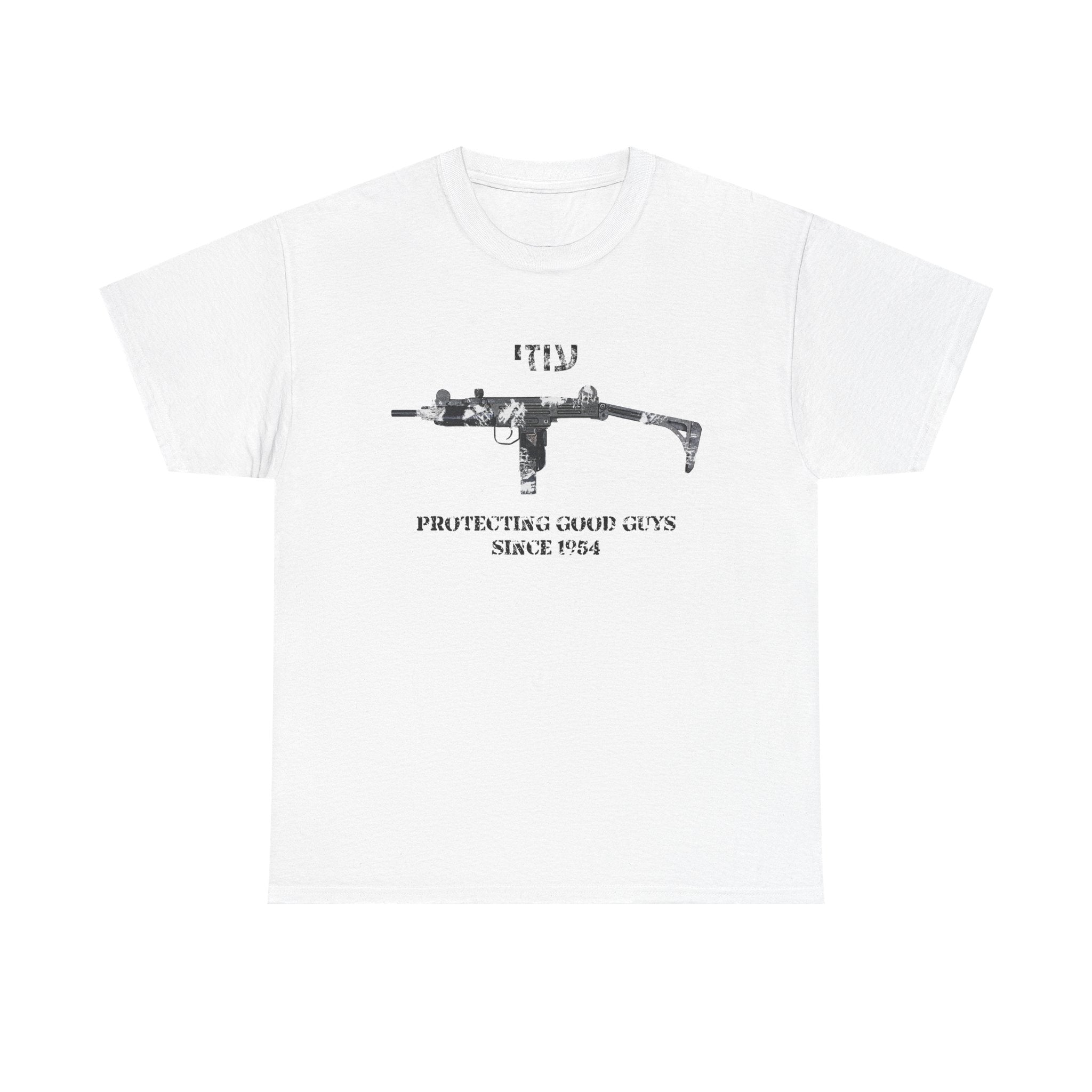 Uzi protecting good guys Unisex Cotton Tee