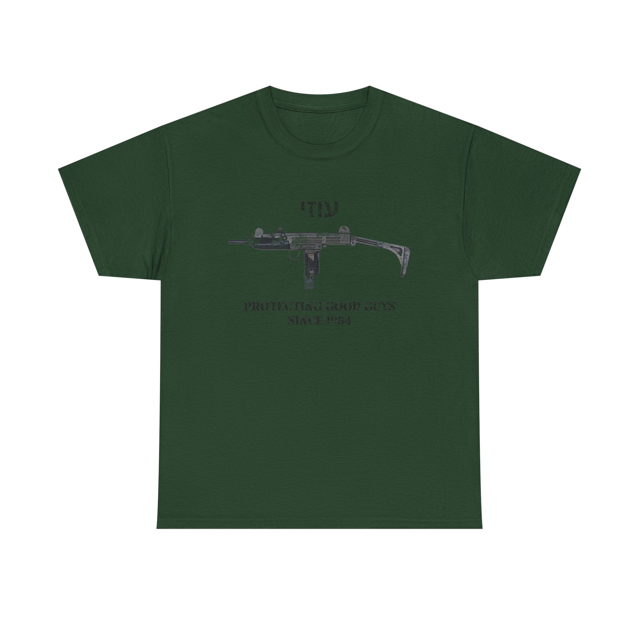 Uzi protecting good guys Unisex Cotton Tee