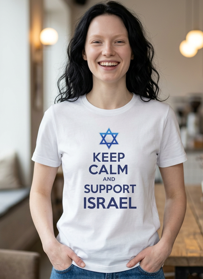 Keep Calm and Support Israel unisex T-Shirt | Star of David, Pro-Israel Tee