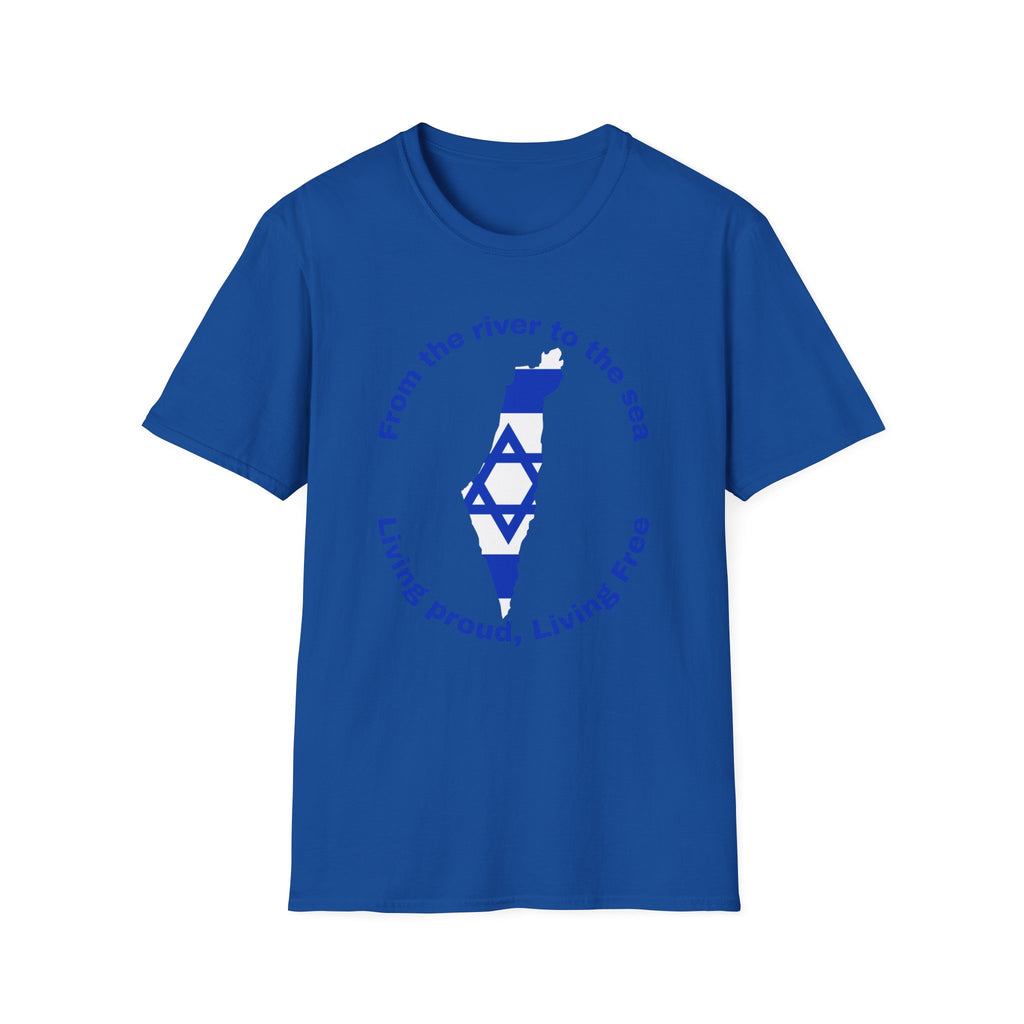 Living proud, living free - Israel unisex T-Shirt