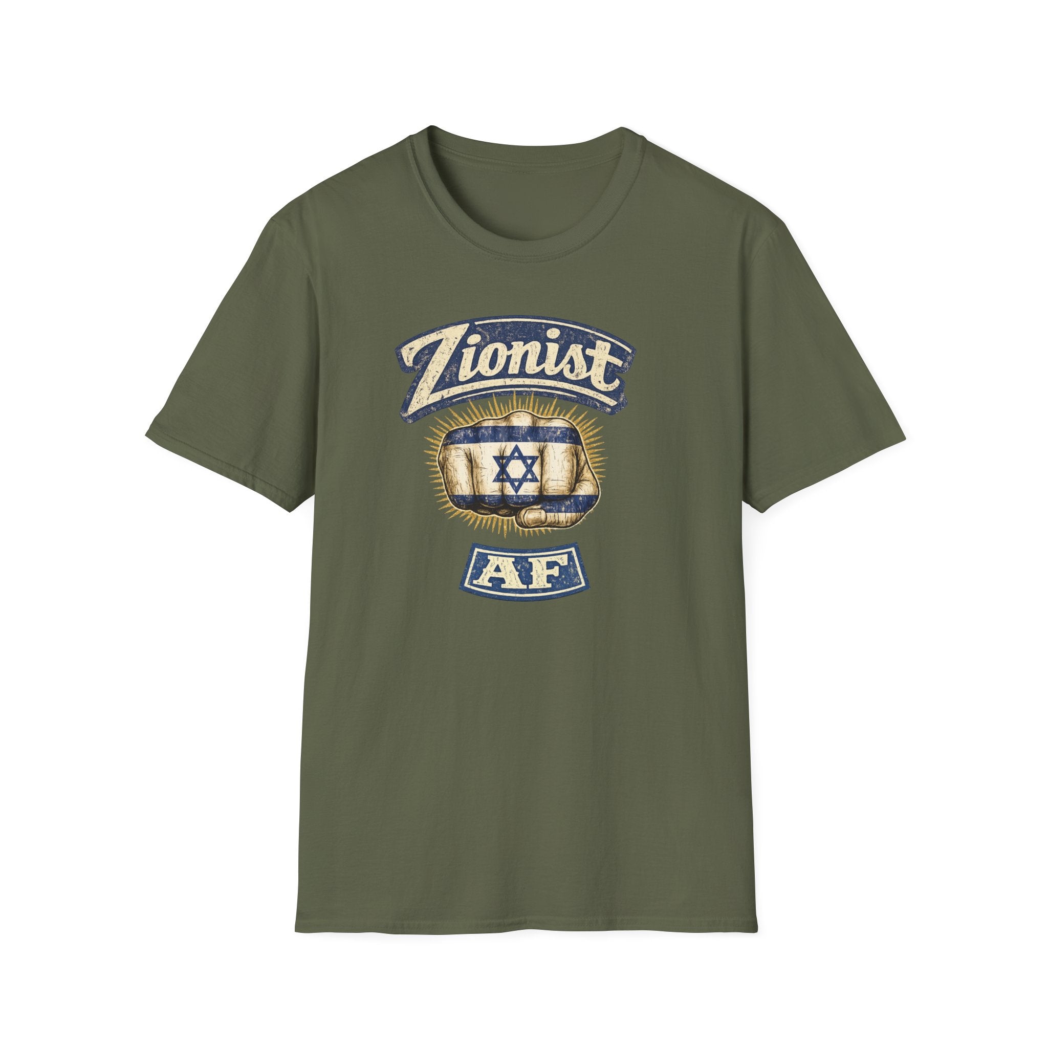 Zionist AF T-Shirt | Israeli Flag Ring Graphic Tee