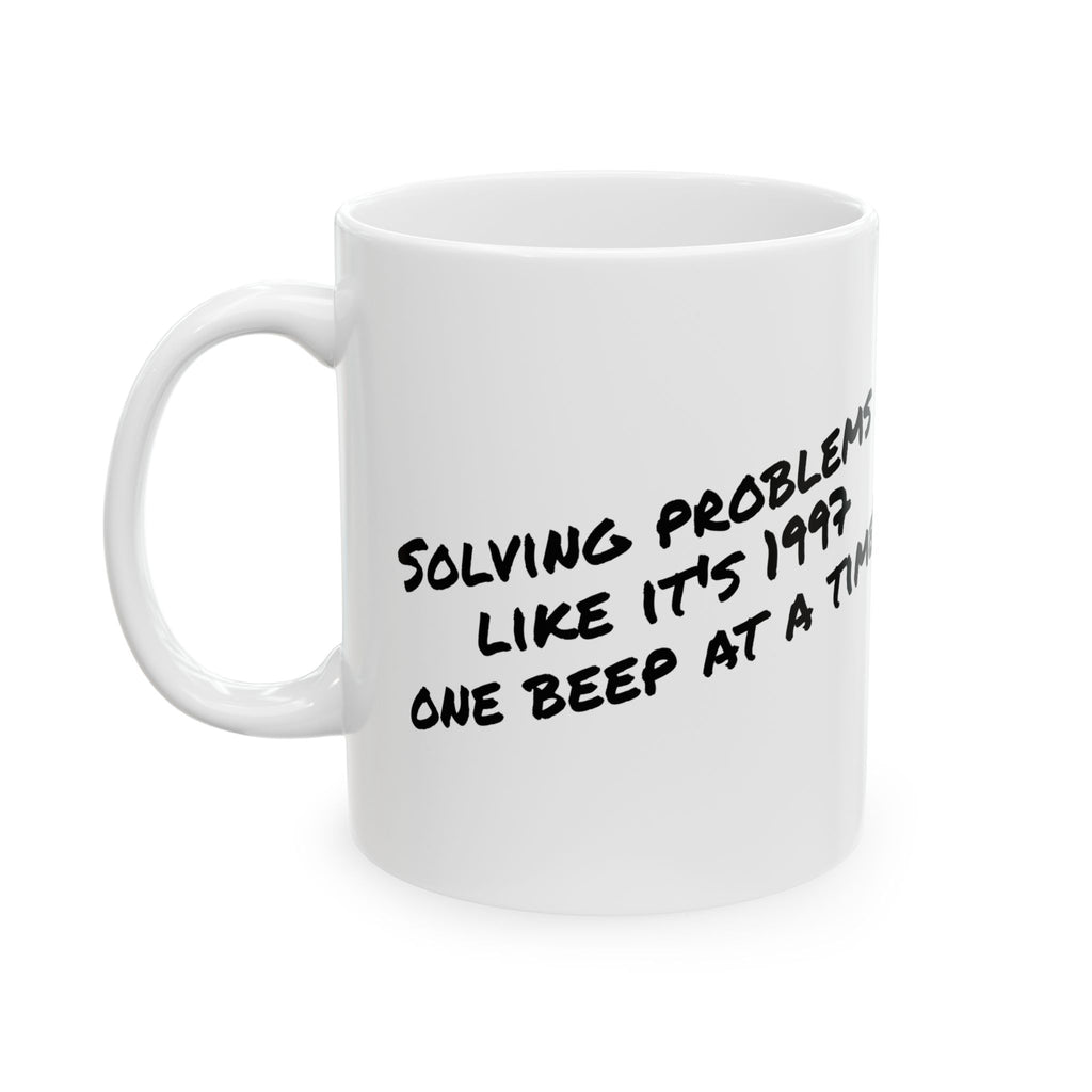 Mossad pager coffee mug Beep Beep!!!