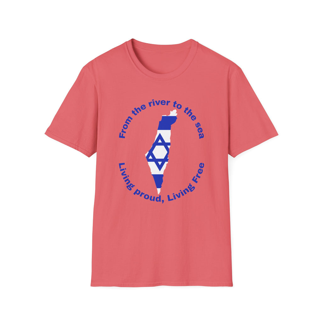 Living proud, living free - Israel unisex T-Shirt
