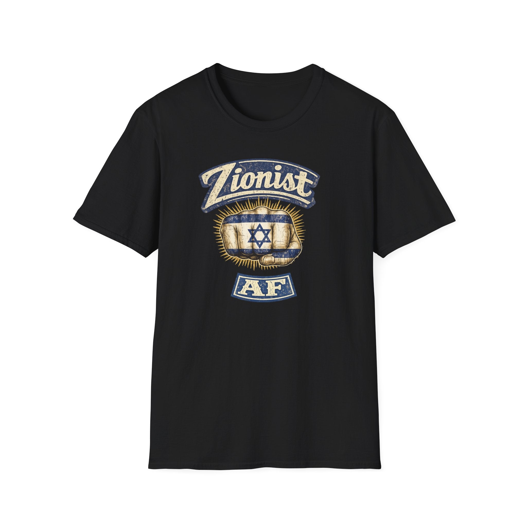Zionist AF T-Shirt | Israeli Flag Ring Graphic Tee