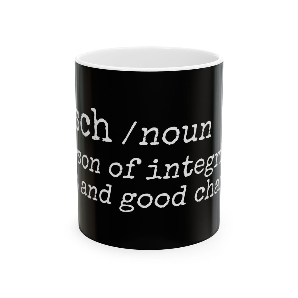 Mensch Black Coffee Mug - a perfect gift