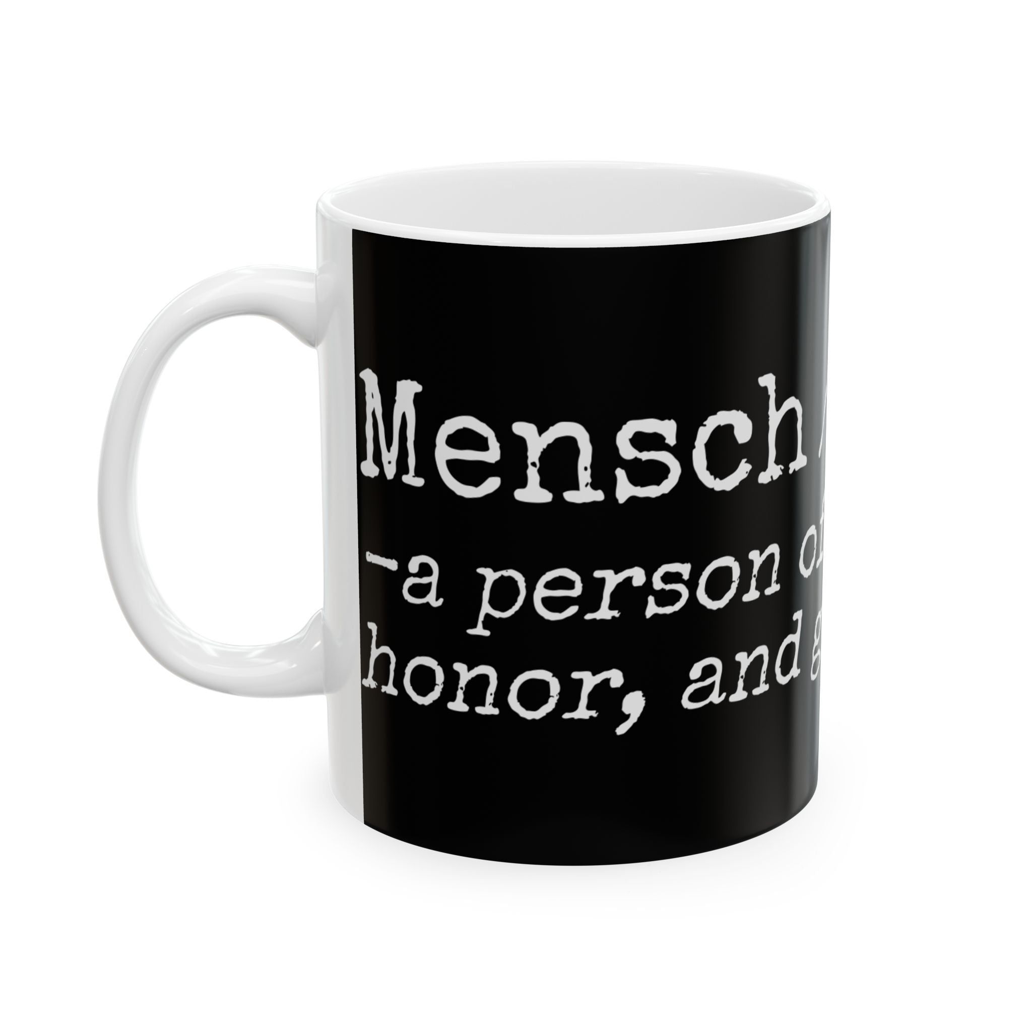 Mensch Black Coffee Mug - a perfect gift