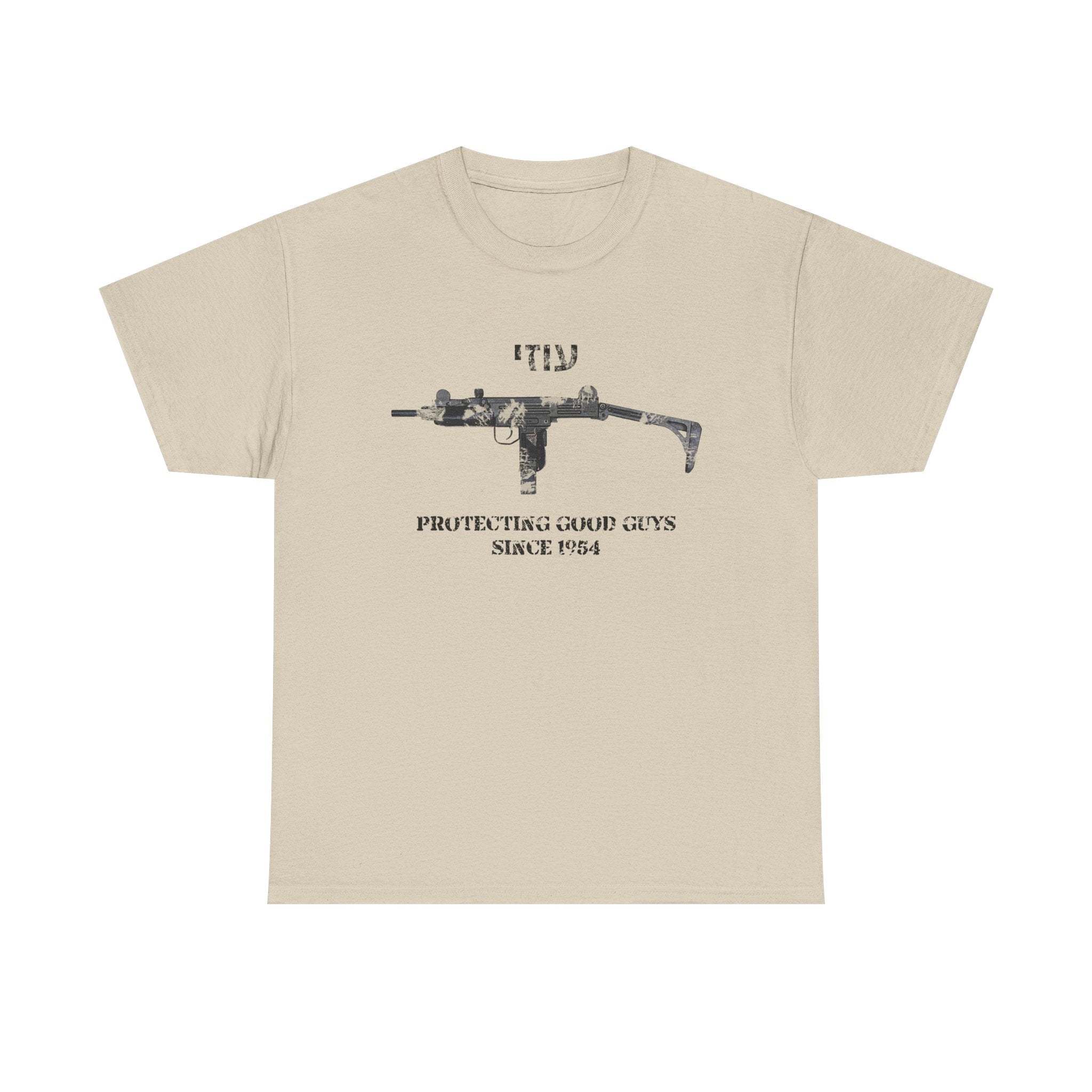 Uzi protecting good guys Unisex Cotton Tee