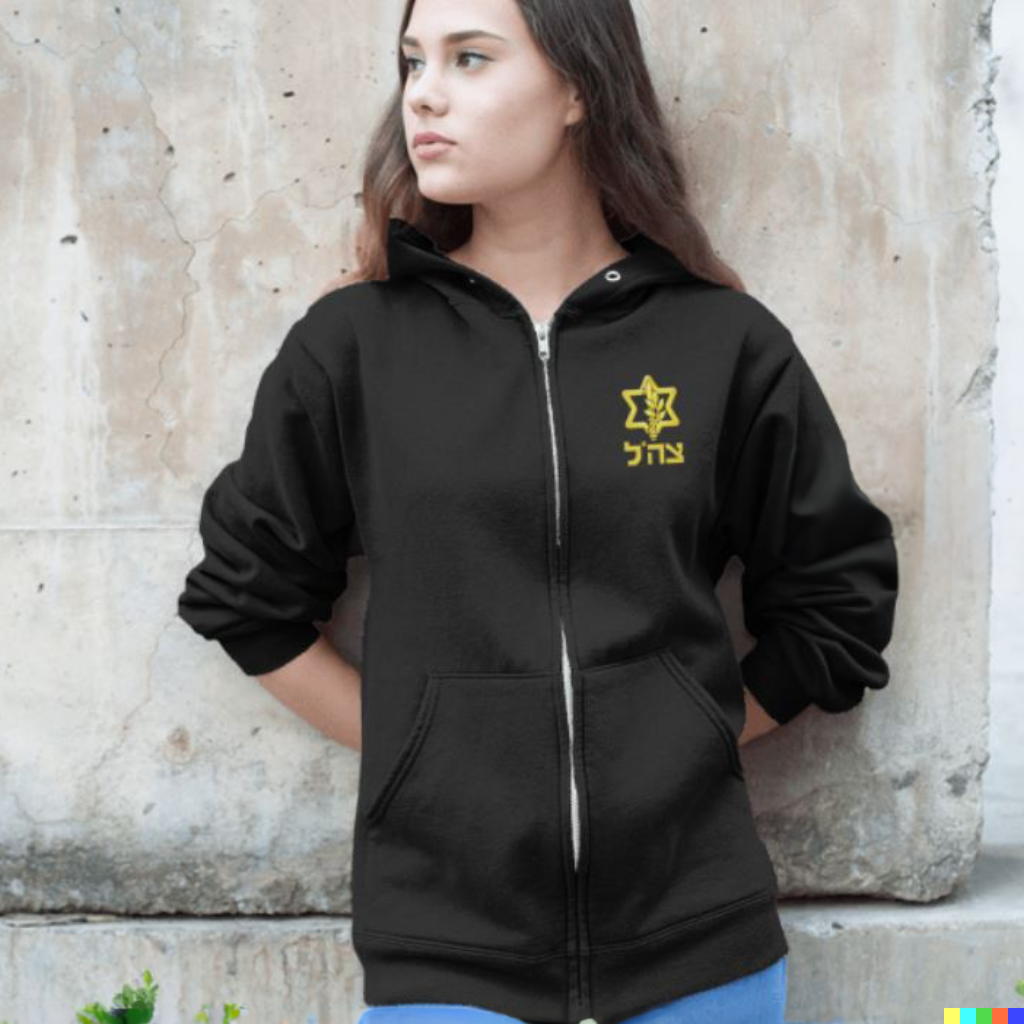 IDF Zahal (Israel Defense Forces) Unisex Full Zip Hooded Sweatshirt