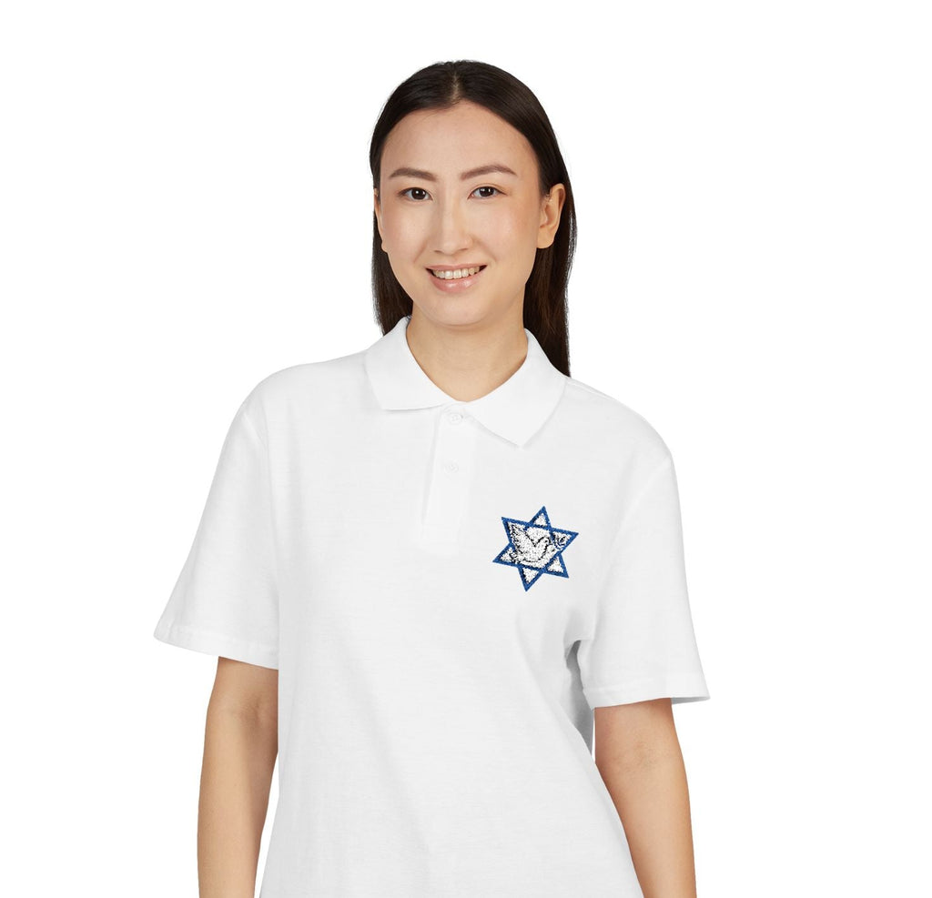 Israel Peace Embroided Unisex Polo Shirt