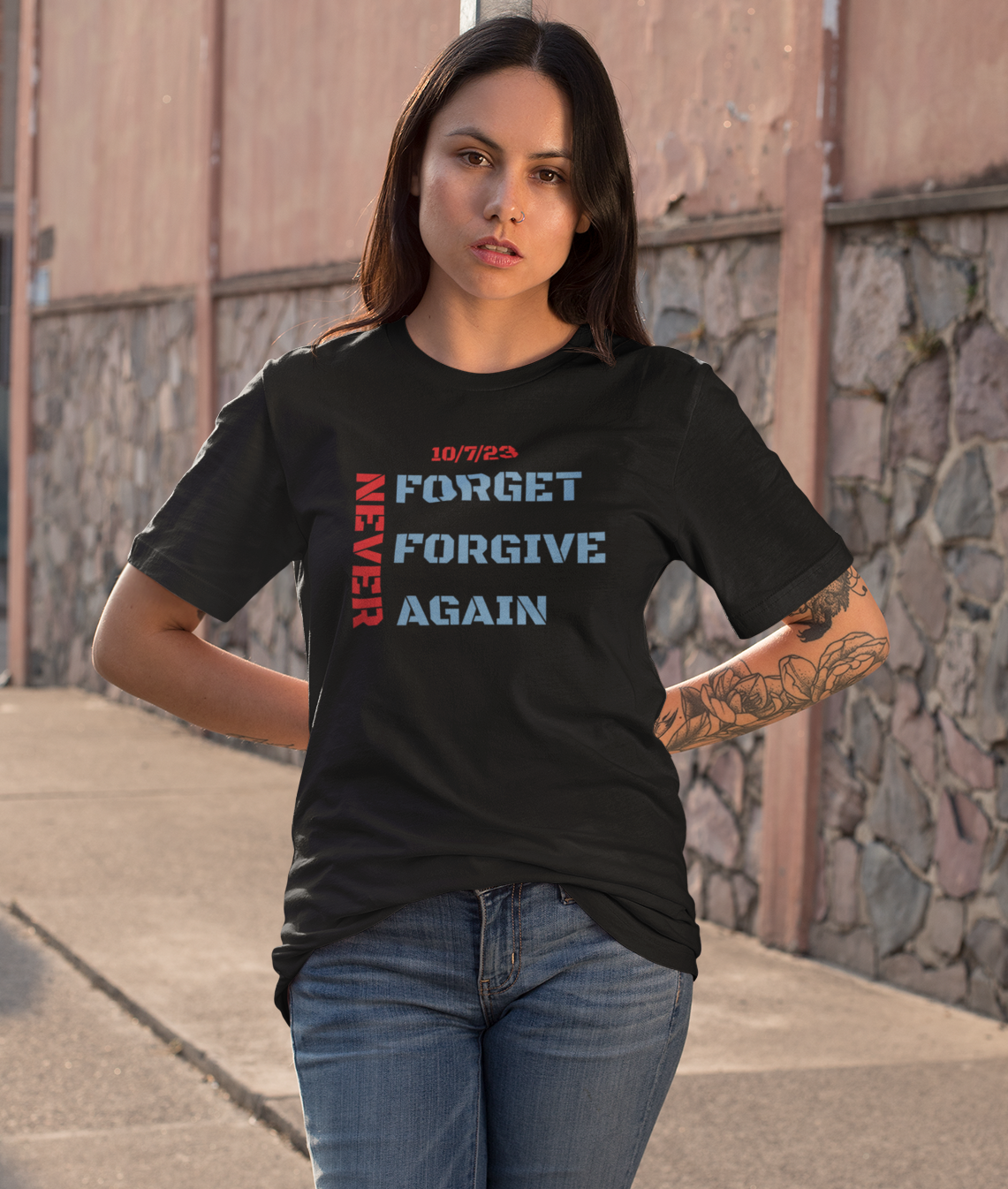 Never forget, forgive, again - unisex T-Shirt
