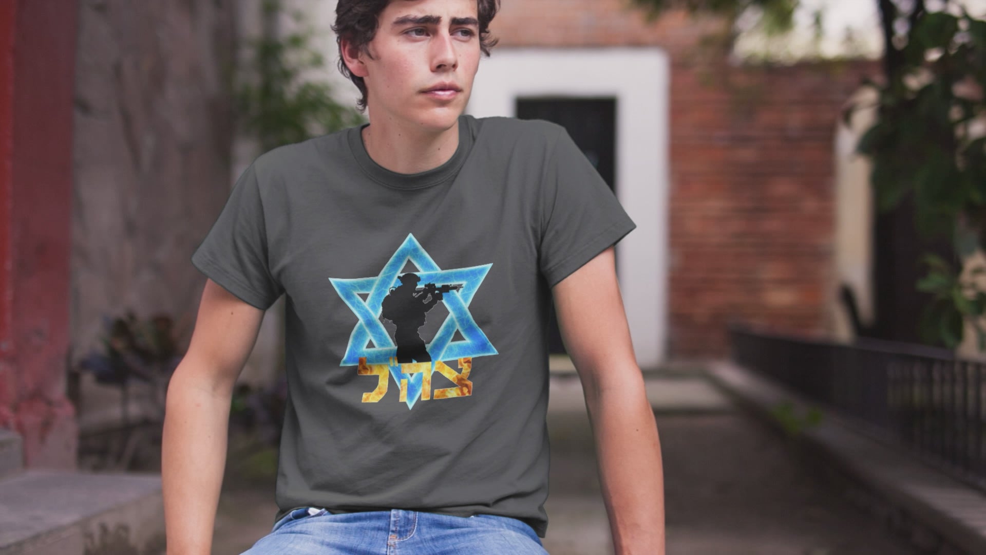 IDF fire and lightning Unisex Softstyle T-Shirt