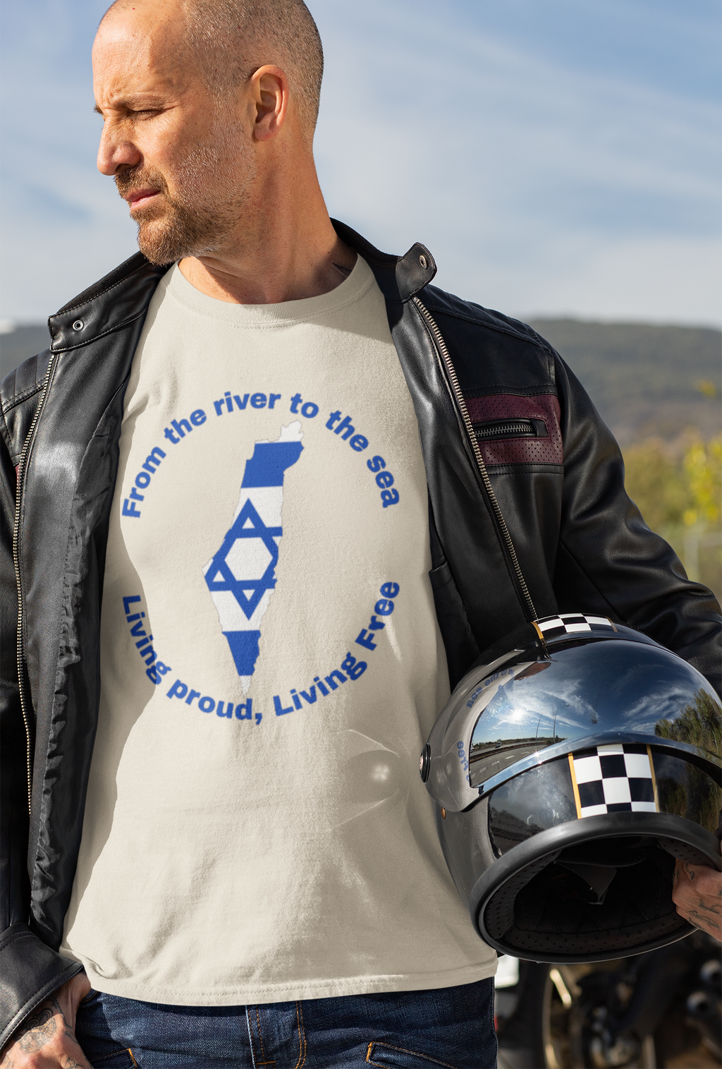 Living proud, living free - Israel unisex T-Shirt
